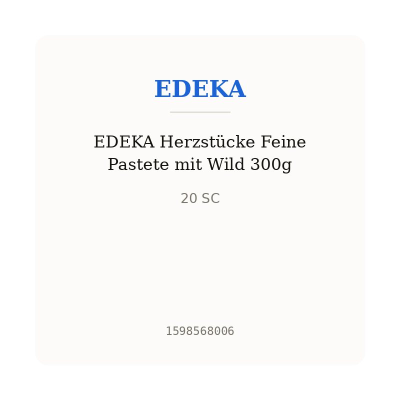EDEKA Herzstücke Feine Pastete mit Wild 300g
