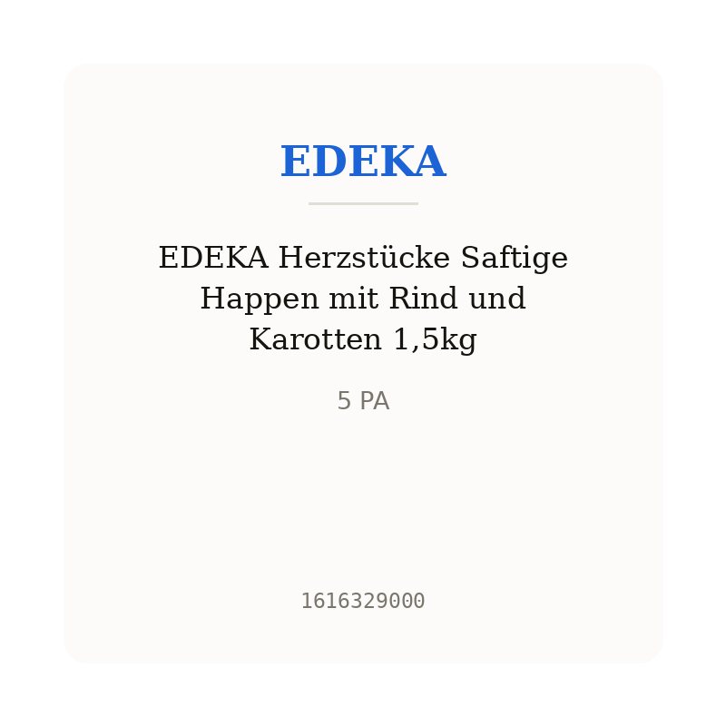 EDEKA Herzstücke Saftige Happen mit Rind und Karotten 1,5kg