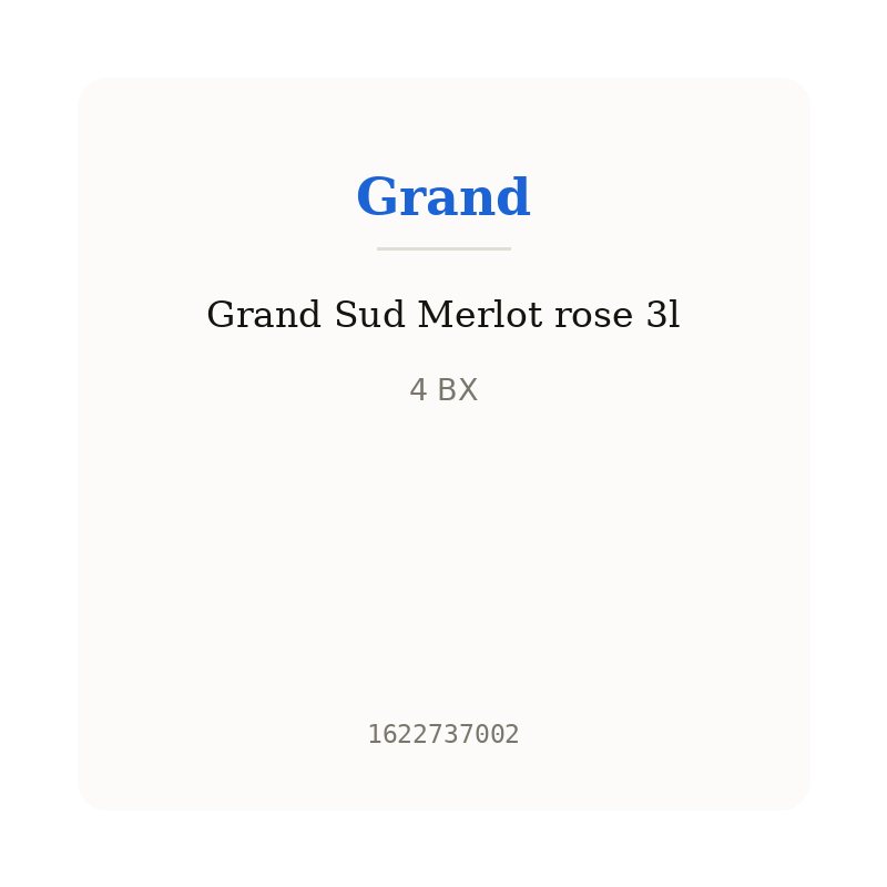 Grand Sud Merlot rose 3l