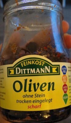 Feinkost Dittmann Oliven schwarz ohne Stein scharf 180g