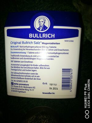 Bullrich Salz Magentabletten 180Tabletten 153g