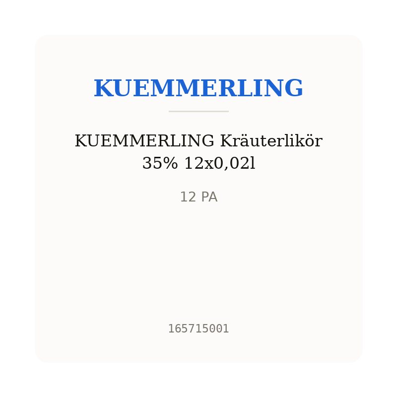 KUEMMERLING Kräuterlikör 35% 12x0,02l