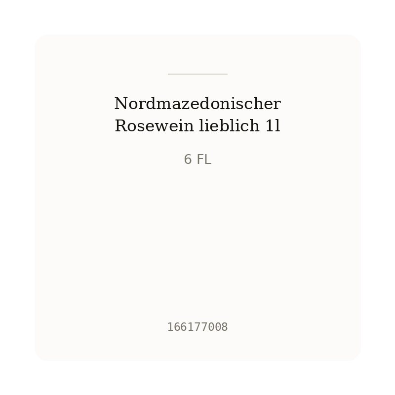 Nordmazedonischer Rosewein lieblich 1l