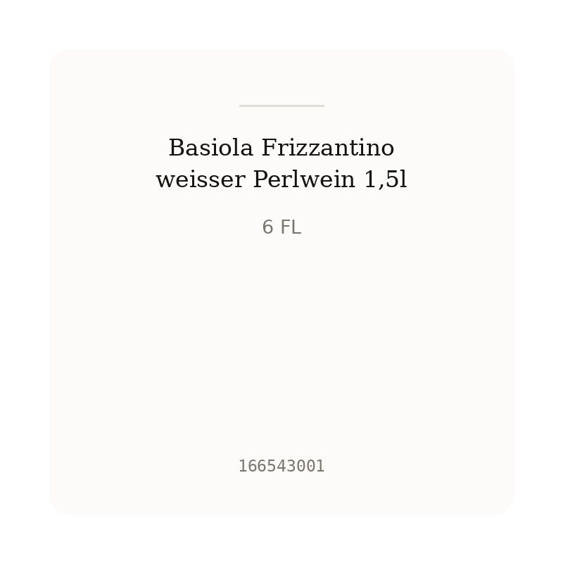 Basiola Frizzantino weisser Perlwein 1,5l
