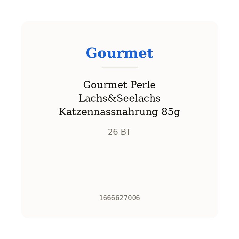 Gourmet Perle Lachs&Seelachs Katzennassnahrung 85g