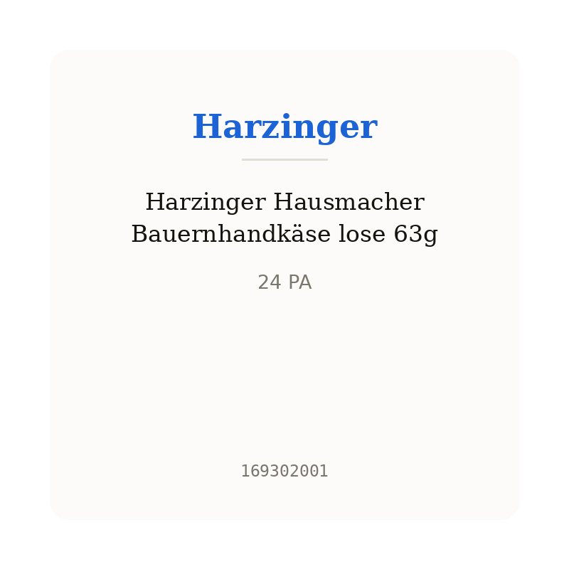 Harzinger Hausmacher Bauernhandkäse lose 63g