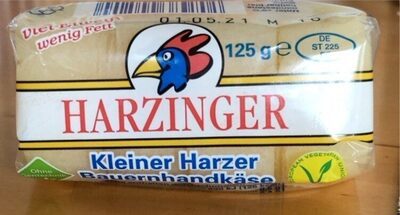Harzinger Kleiner Harzer Bauernhandkäse 1% Fett i.Tr.125g