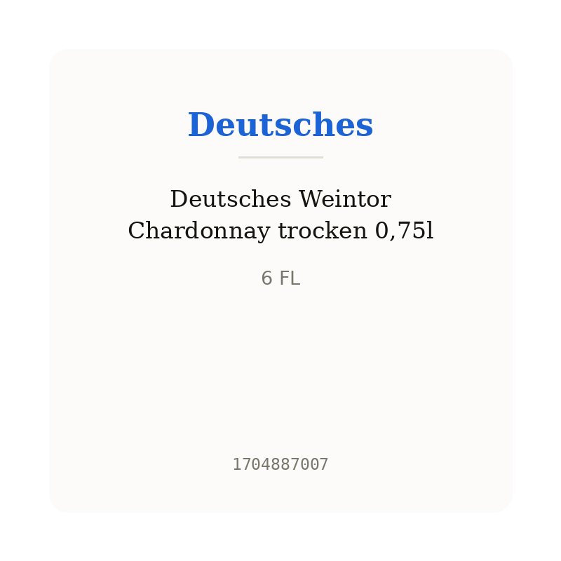Deutsches Weintor Chardonnay trocken 0,75l