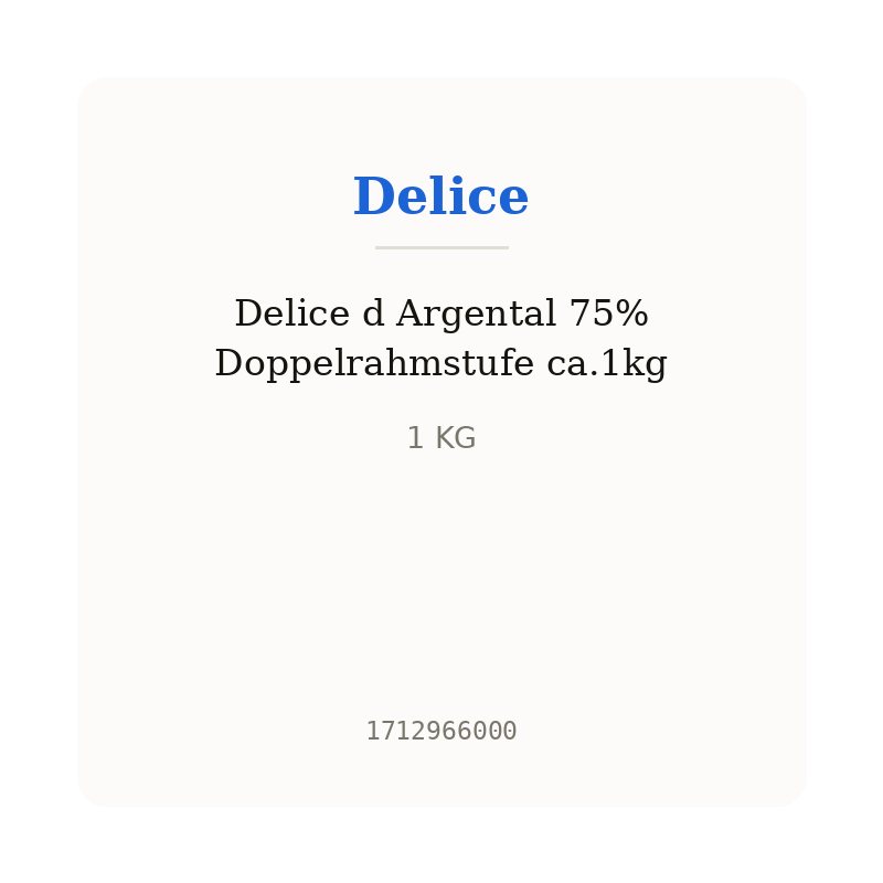 Delice d Argental 75% Doppelrahmstufe ca.1kg