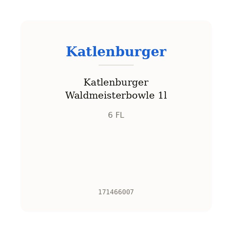 Katlenburger Waldmeisterbowle 1l