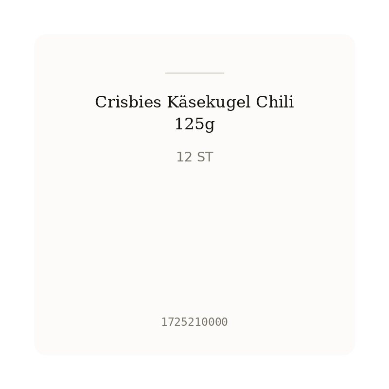 Crisbies Käsekugel Chili 125g