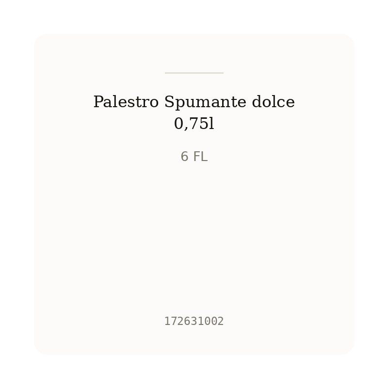 Palestro Spumante dolce 0,75l
