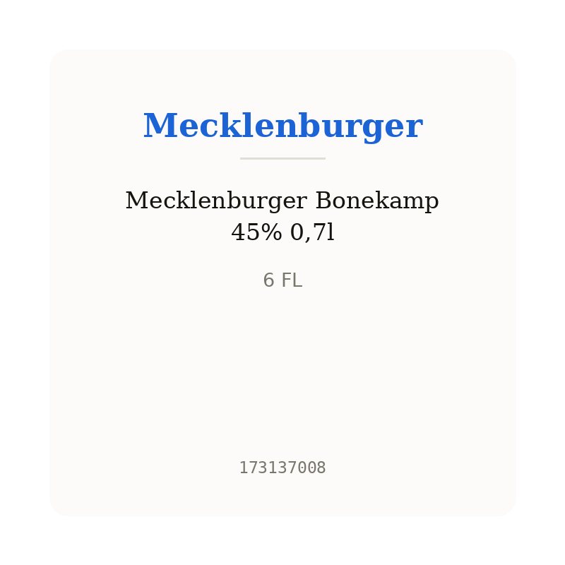 Mecklenburger Bonekamp 45% 0,7l
