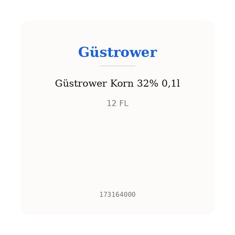 Güstrower Korn 32% 0,1l