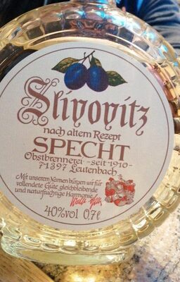 Specht Slivovitz 40% 0,7l