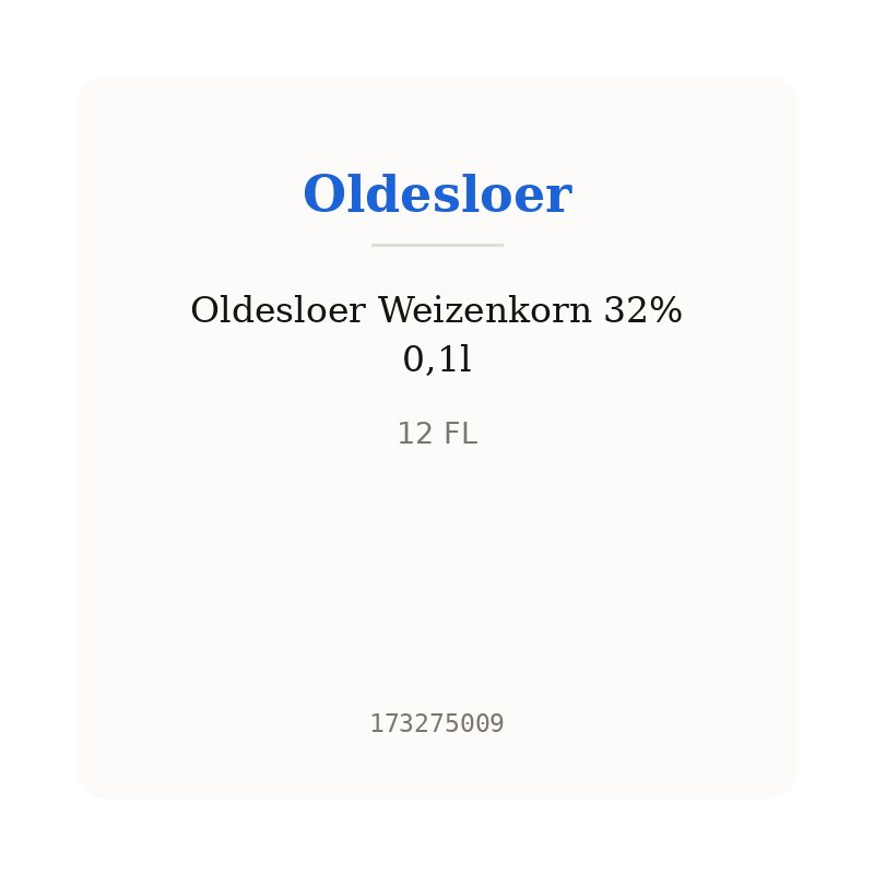 Oldesloer Weizenkorn 32% 0,1l