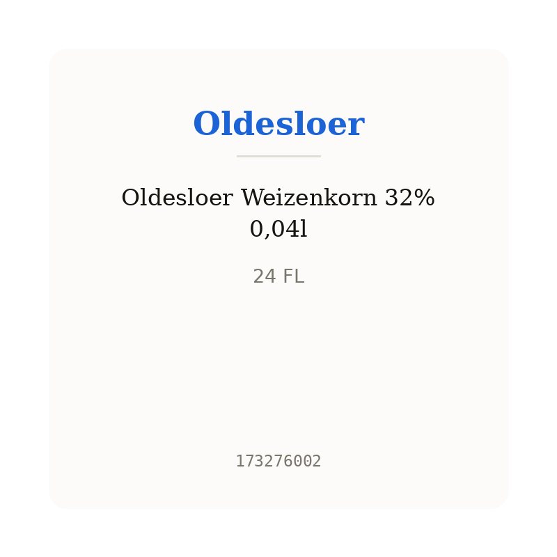 Oldesloer Weizenkorn 32% 0,04l