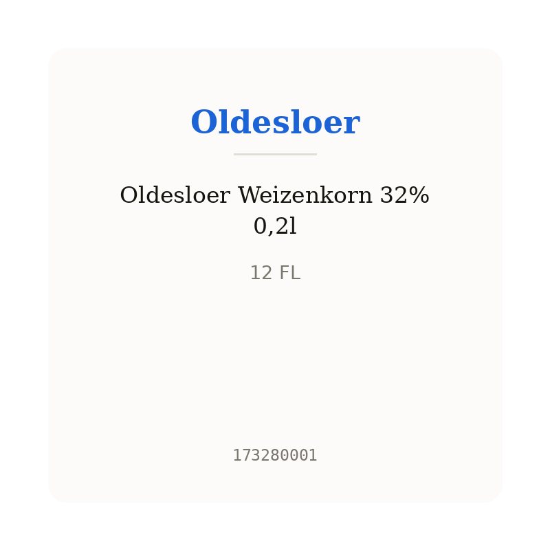 Oldesloer Weizenkorn 32% 0,2l
