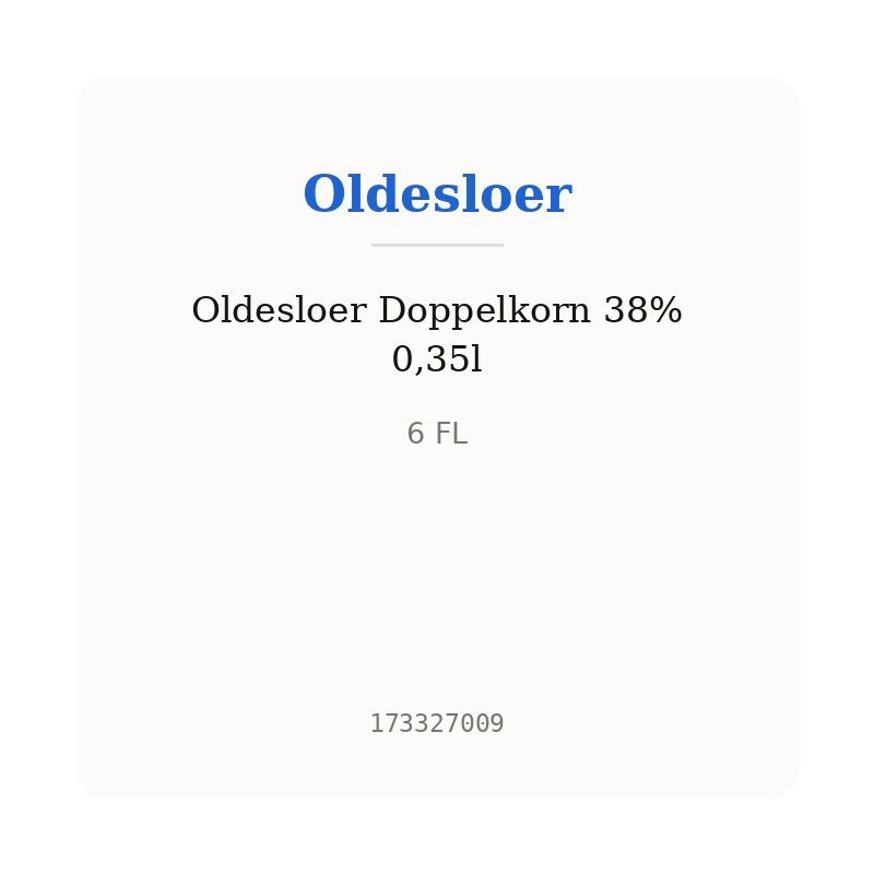 Oldesloer Doppelkorn 38% 0,35l
