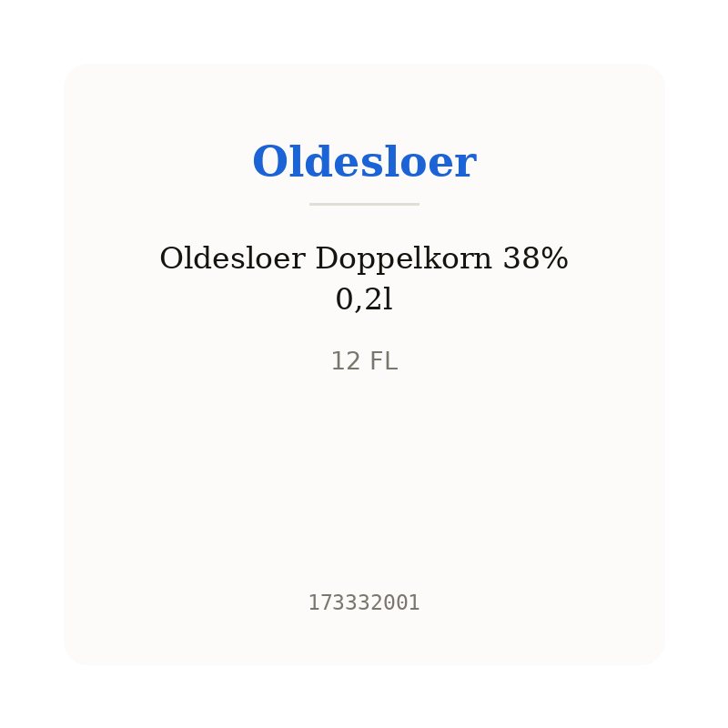 Oldesloer Doppelkorn 38% 0,2l