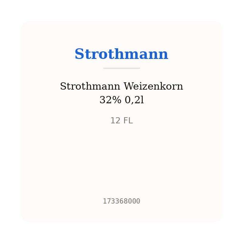 Strothmann Weizenkorn 32% 0,2l