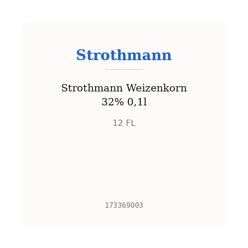 Strothmann Weizenkorn 32% 0,1l