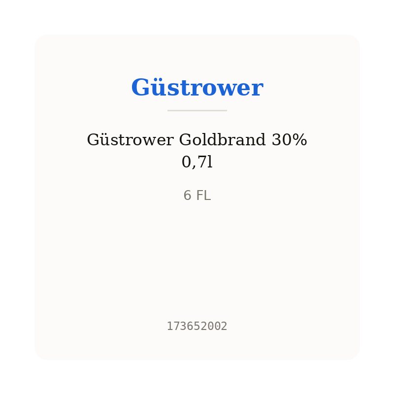 Güstrower Goldbrand 30% 0,7l