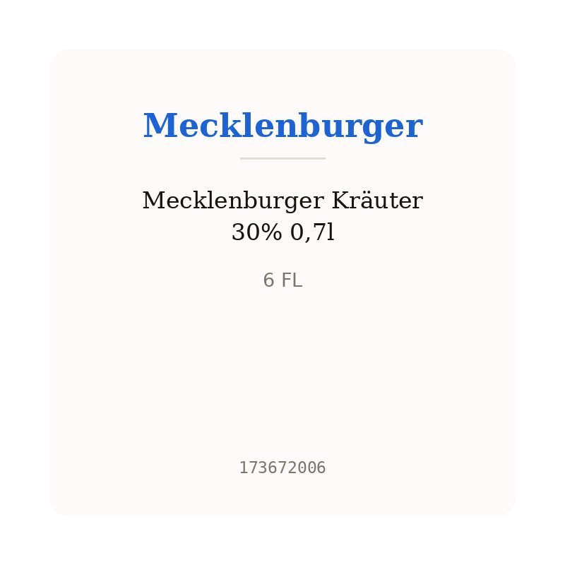 Mecklenburger Kräuter 30% 0,7l