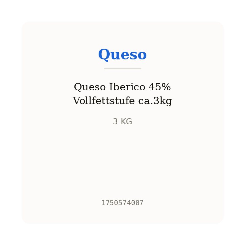 Queso Iberico 45% Vollfettstufe ca.3kg