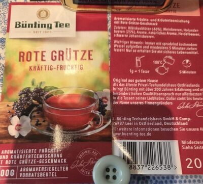 Bünting Tee Rote Grütze 200g