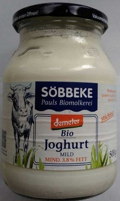 Demeter Söbbeke Joghurt mild stichfest 3,8% 500g MW