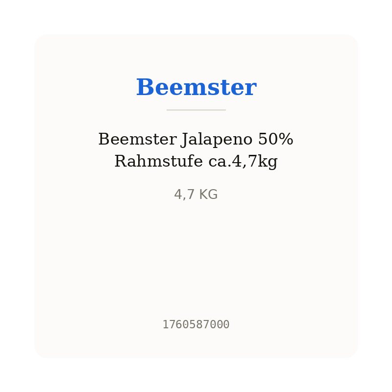 Beemster Jalapeno 50% Rahmstufe ca.4,7kg