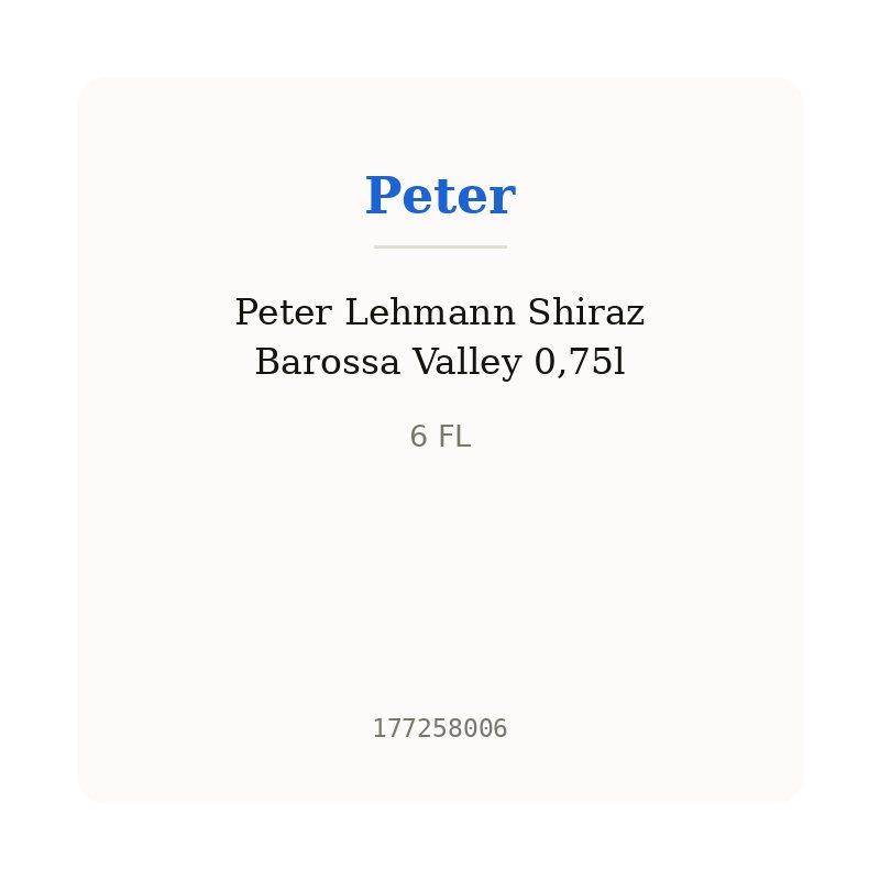 Peter Lehmann Shiraz Barossa Valley 0,75l