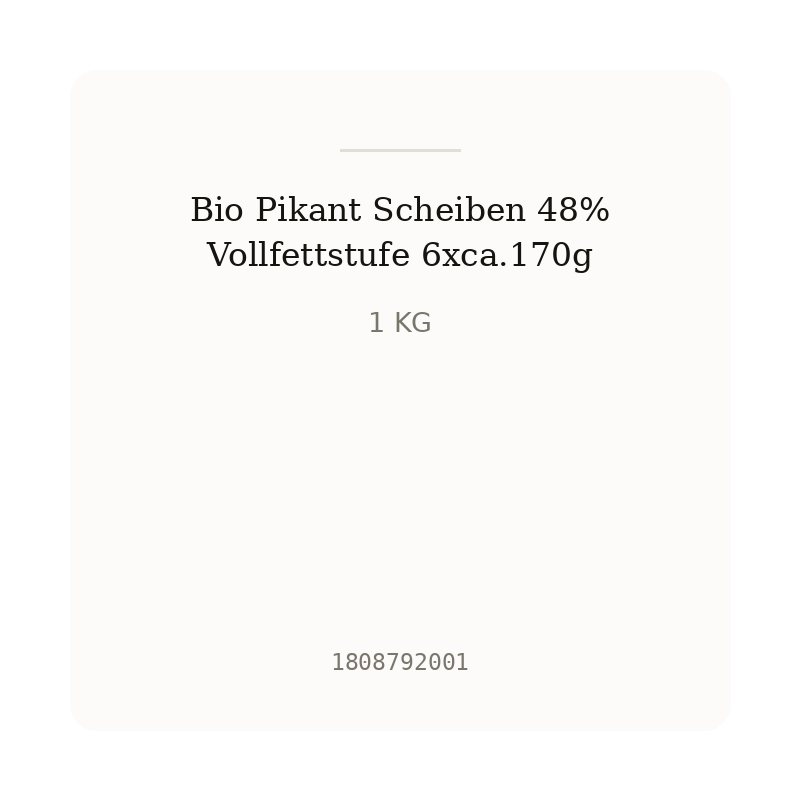 Bio Pikant Scheiben 48% Vollfettstufe 6xca.170g