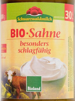 Bio Schwarzwaldmilch Schlagsahne 30% 500ml MW