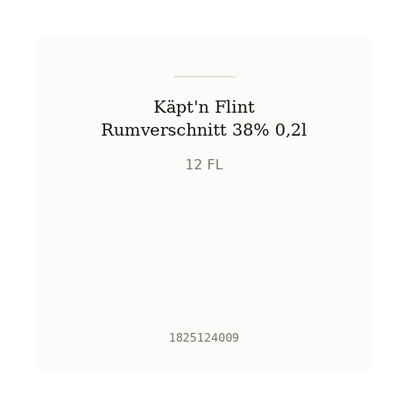 Käpt'n Flint Rumverschnitt 38% 0,2l