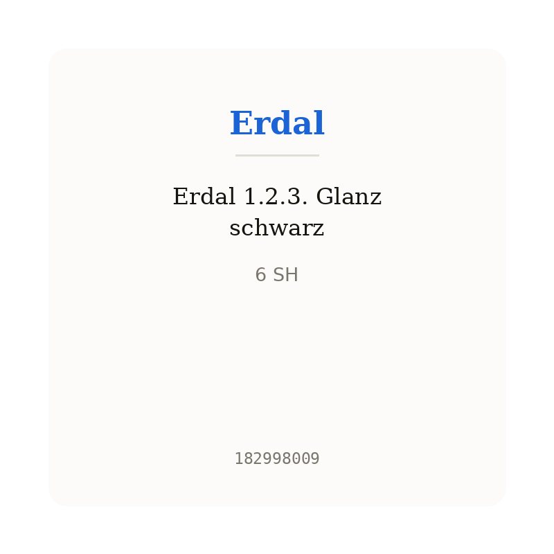 Erdal 1.2.3. Glanz schwarz