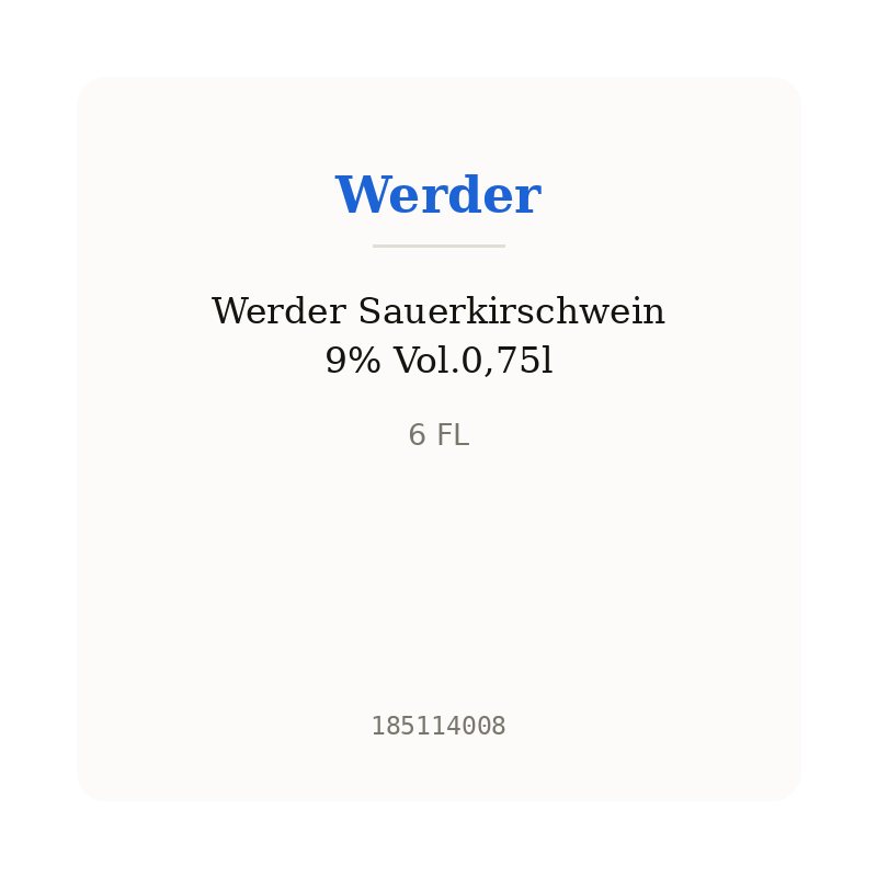 Werder Sauerkirschwein 9% Vol.0,75l