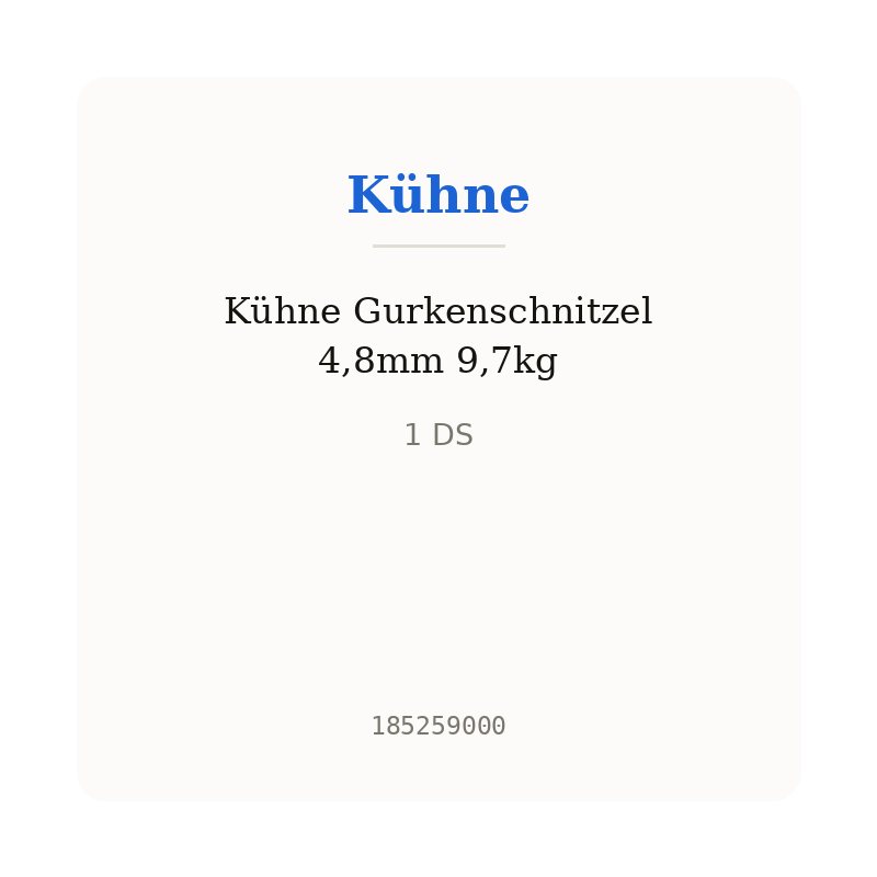 Kühne Gurkenschnitzel 4,8mm 9,7kg
