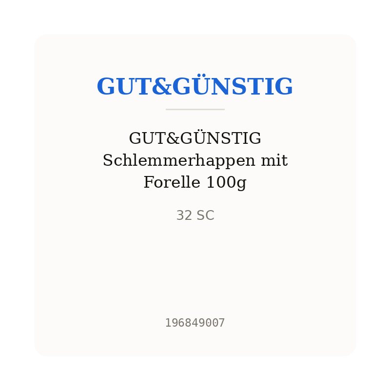 GUT&GÜNSTIG Schlemmerhappen mit Forelle 100g