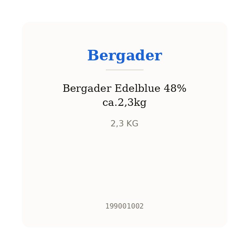Bergader Edelblue 48% ca.2,3kg