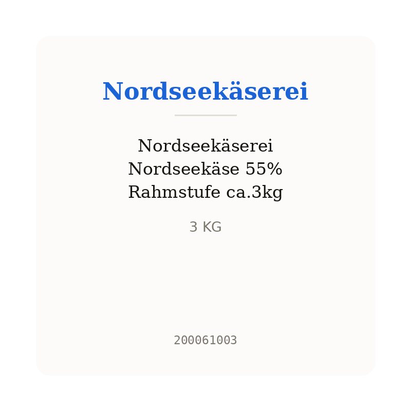 Nordseekäserei Nordseekäse 55% Rahmstufe ca.3kg