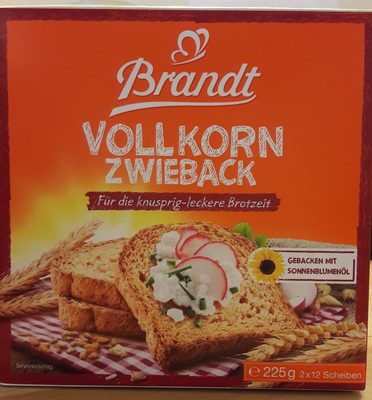 Brandt Vollkorn Zwieback 225g