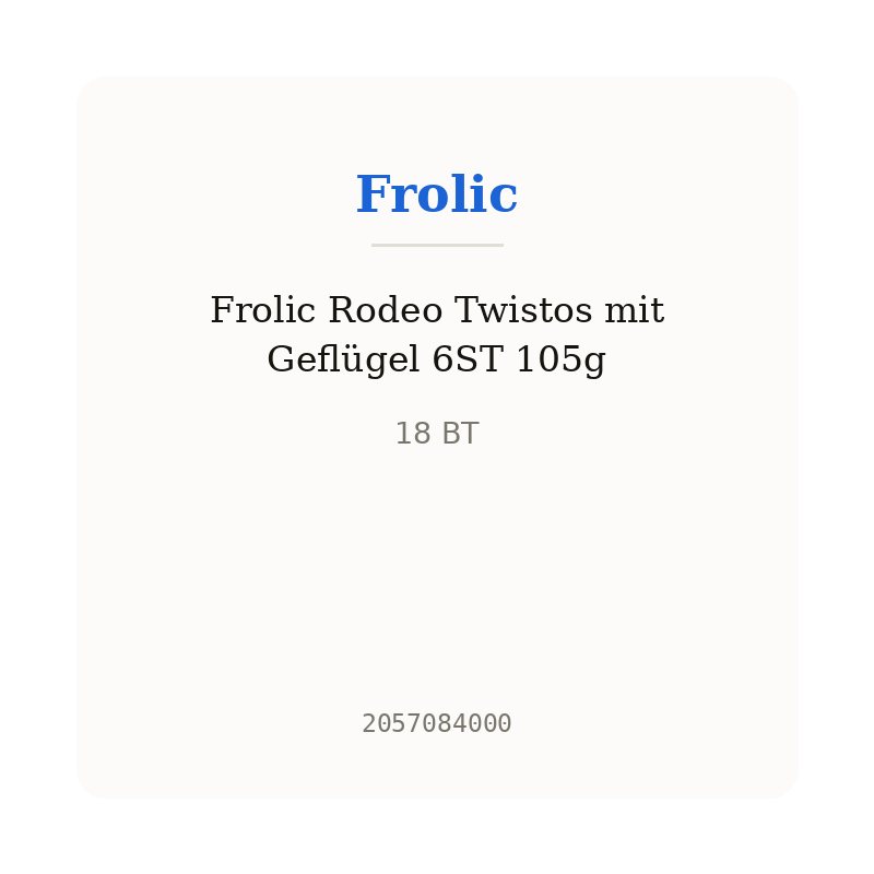 Frolic Rodeo Twistos mit Geflügel 6ST 105g