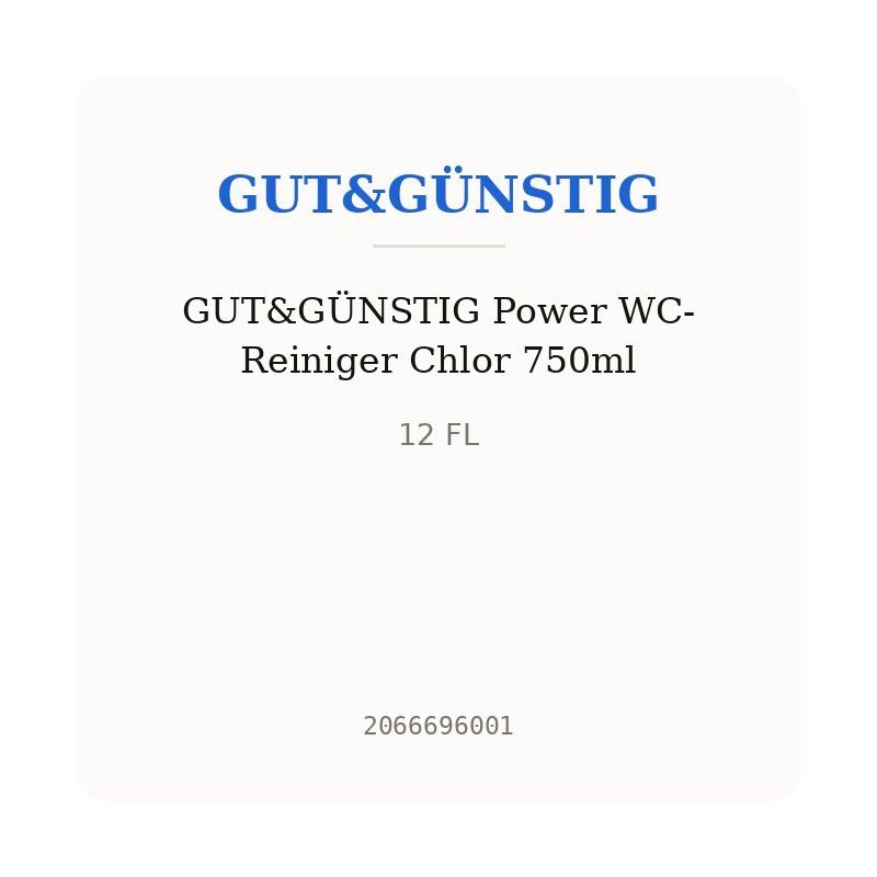 GUT&GÜNSTIG Power WC-Reiniger Chlor 750ml