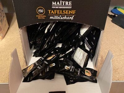 Maitre Tafelsenf mittelscharf Portionsbeutel 150x10g