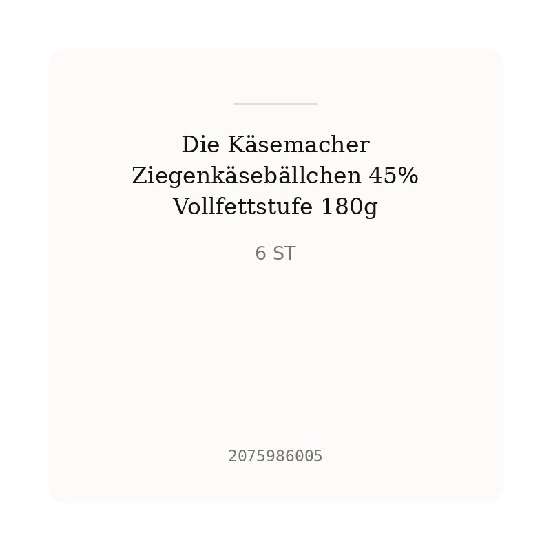 Die Käsemacher Ziegenkäsebällchen 45% Vollfettstufe 180g