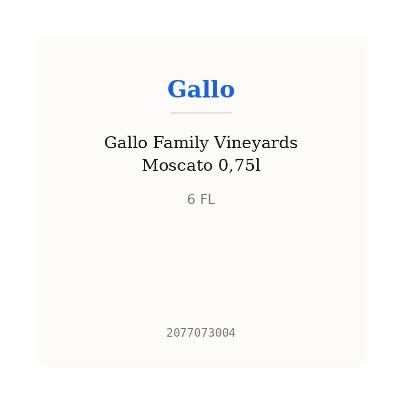 Gallo Family Vineyards Moscato 0,75l