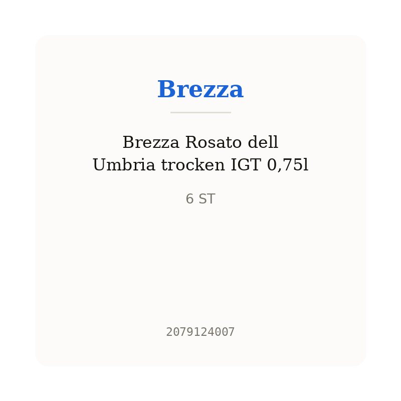 Brezza Rosato dell Umbria trocken IGT 0,75l