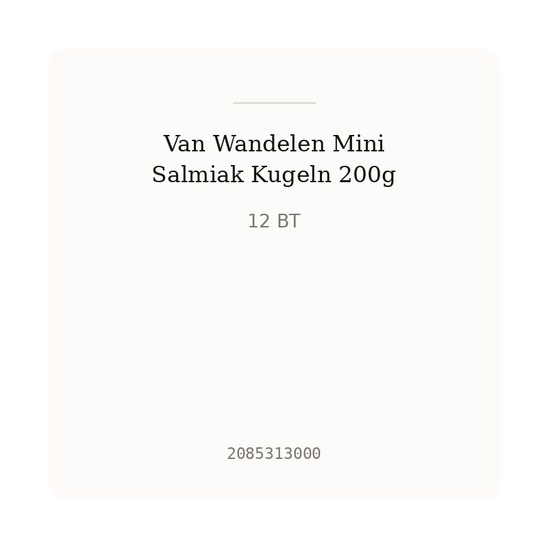 Van Wandelen Mini Salmiak Kugeln 200g